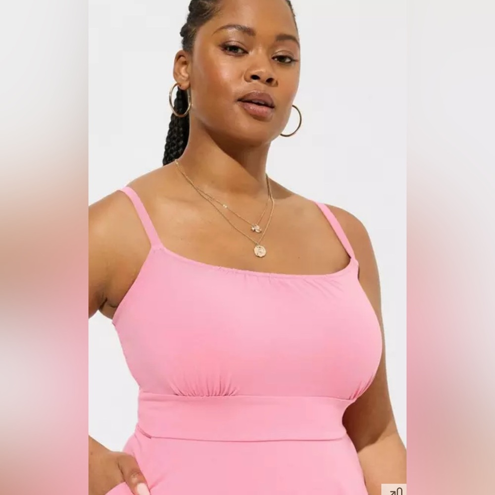 Torrid Mini Foxy Skater Tank Dress - Chateau Rose - Picture 3 of 7